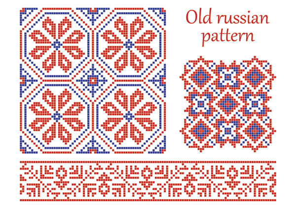 free vector Pixel border style pattern vector